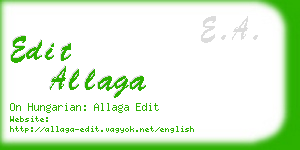 edit allaga business card